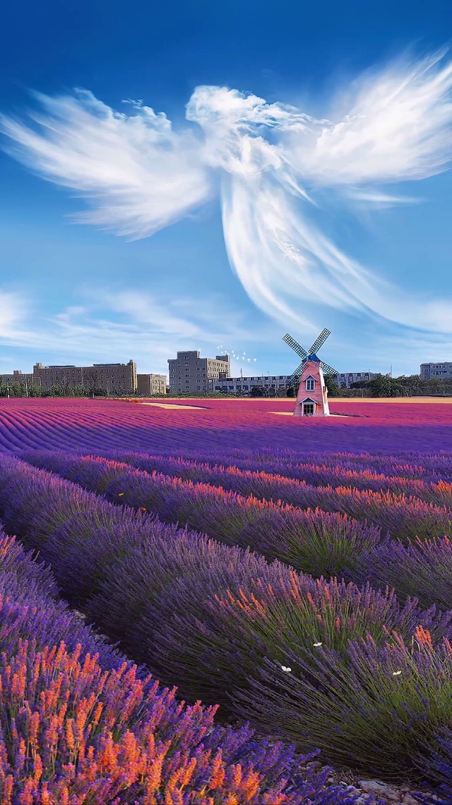 拥抱花海的天使