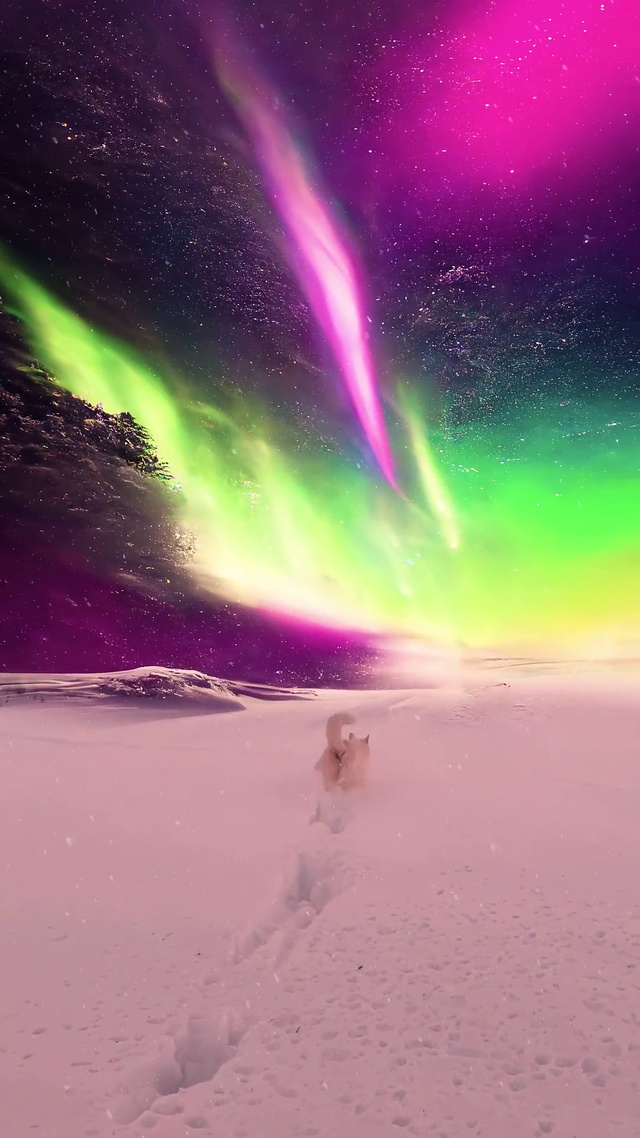 绚丽梦幻雪景