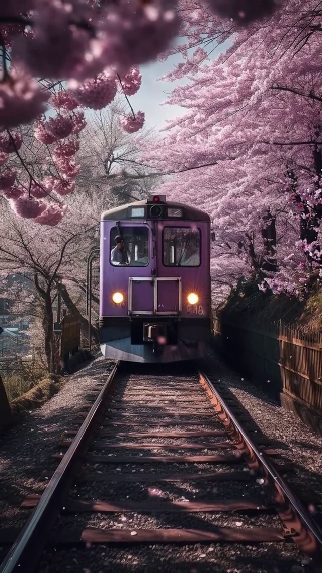 樱花火车