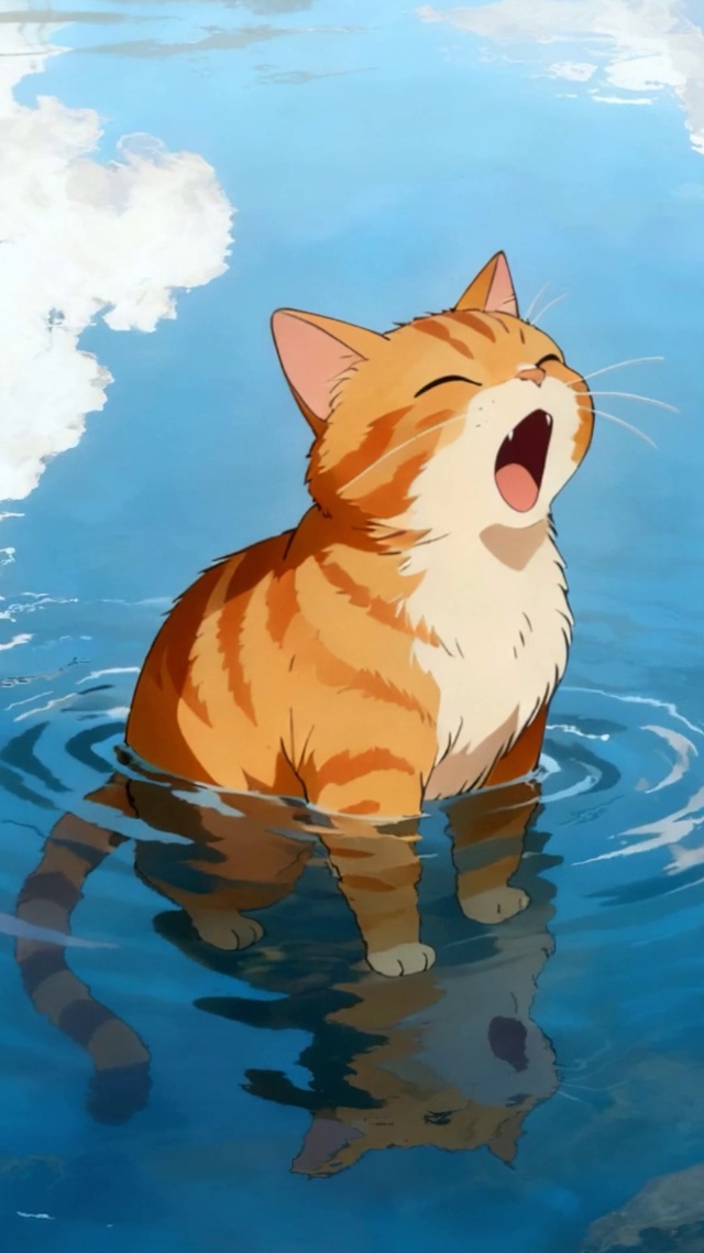 水中小猫