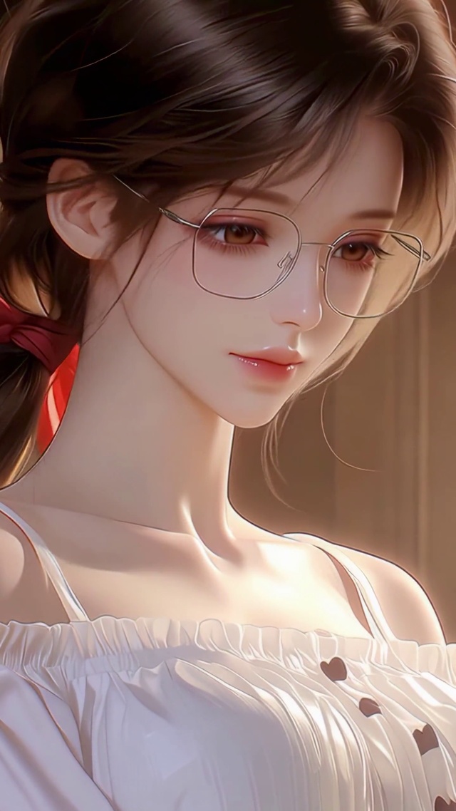 暖光书房少女