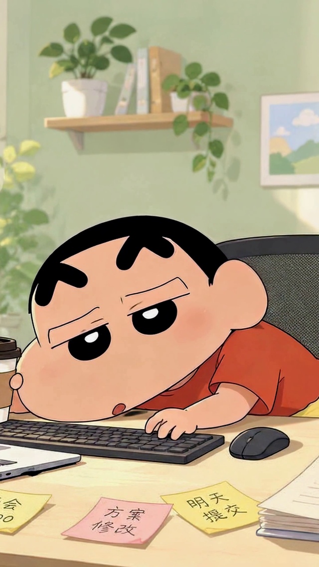 上班只为碎银几两蜡笔小新