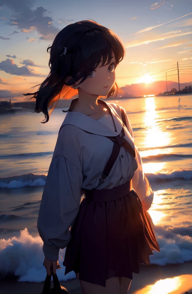 海滩少女