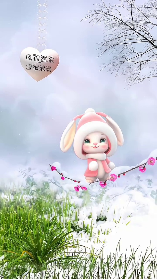 风很温柔，雪很浪漫。