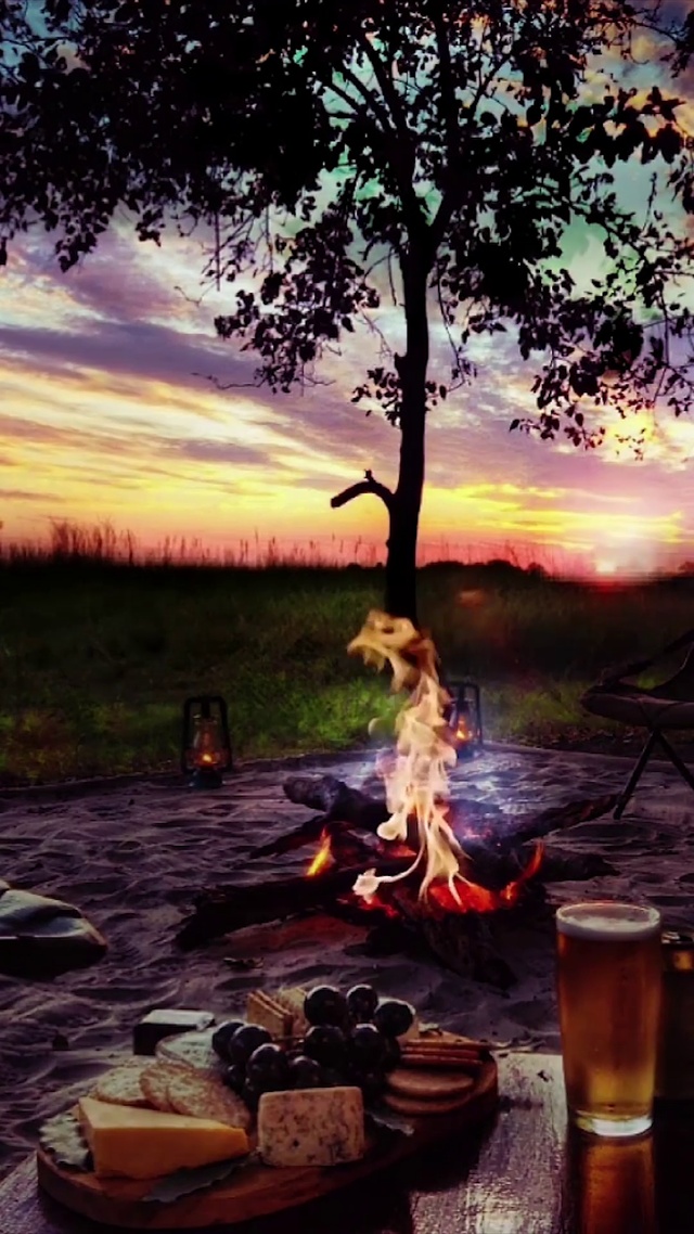 野营 火 火坑 椅