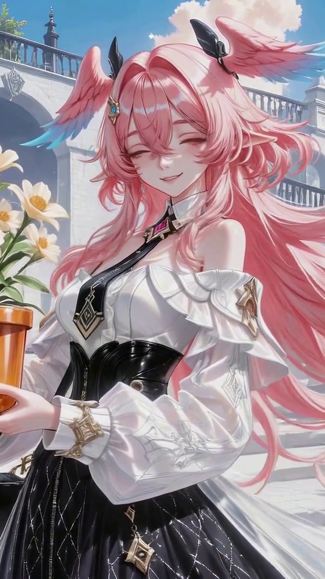 粉发二次元美少女莉奈娅