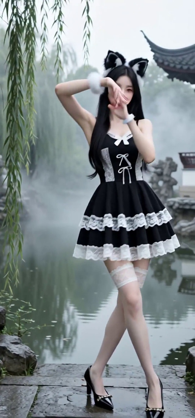 女仆制服美女跳舞