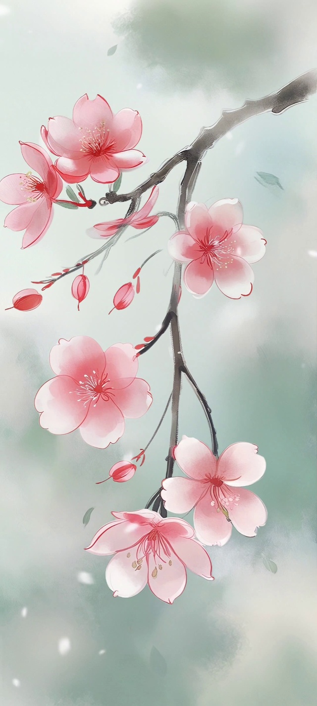 花影摇红，晕开春天的温柔