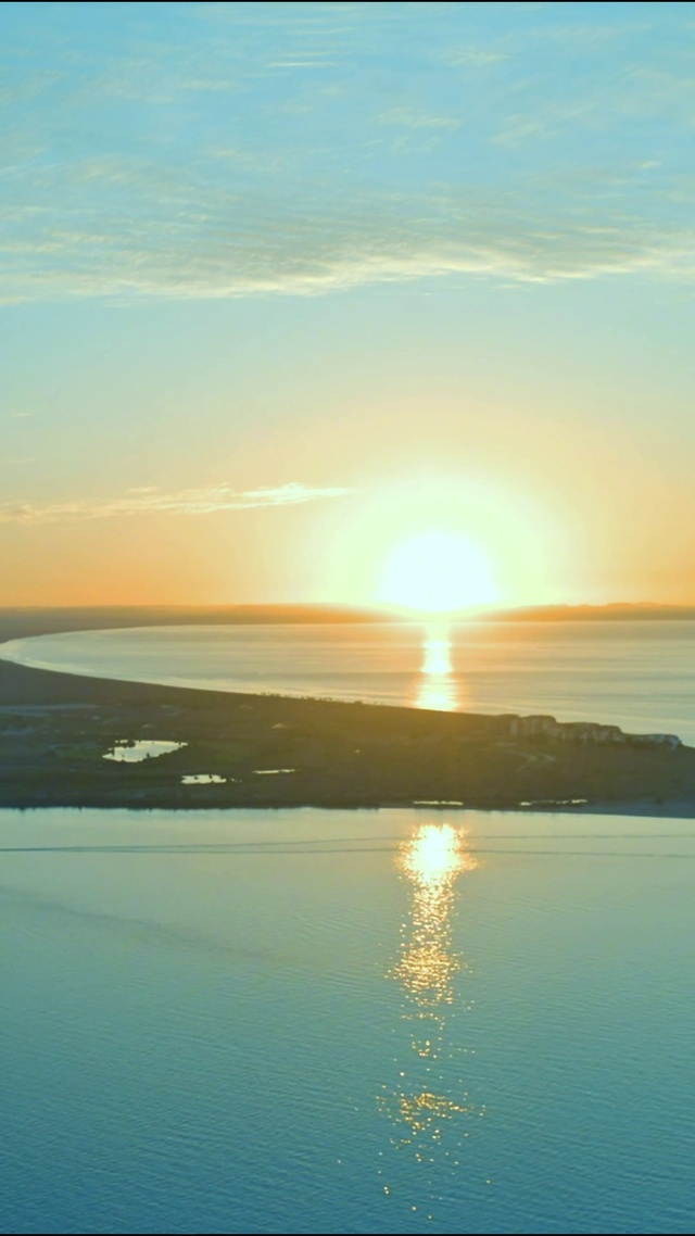 唯美夕阳大海4K