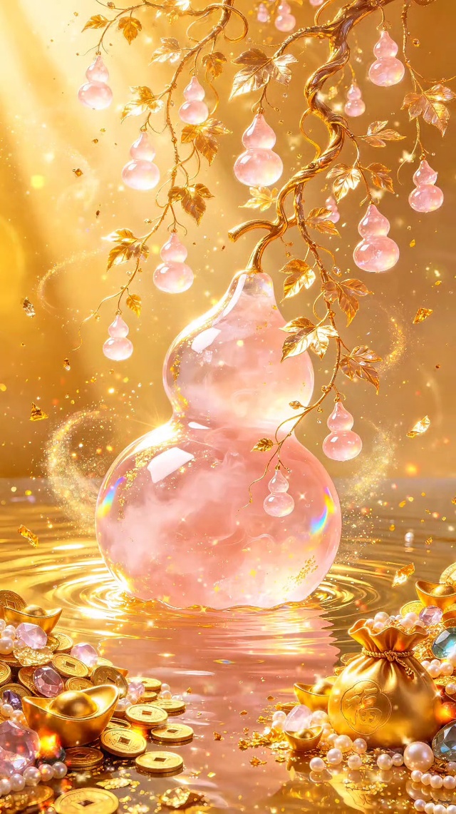 粉水晶葫芦招桃花