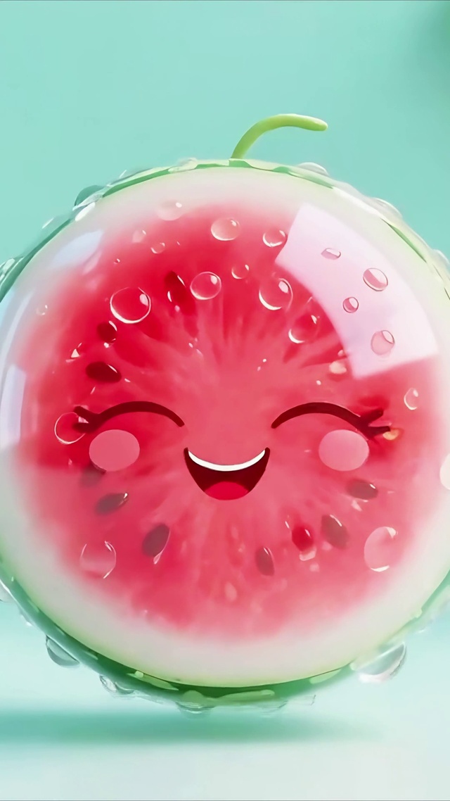 小清新西瓜笑脸