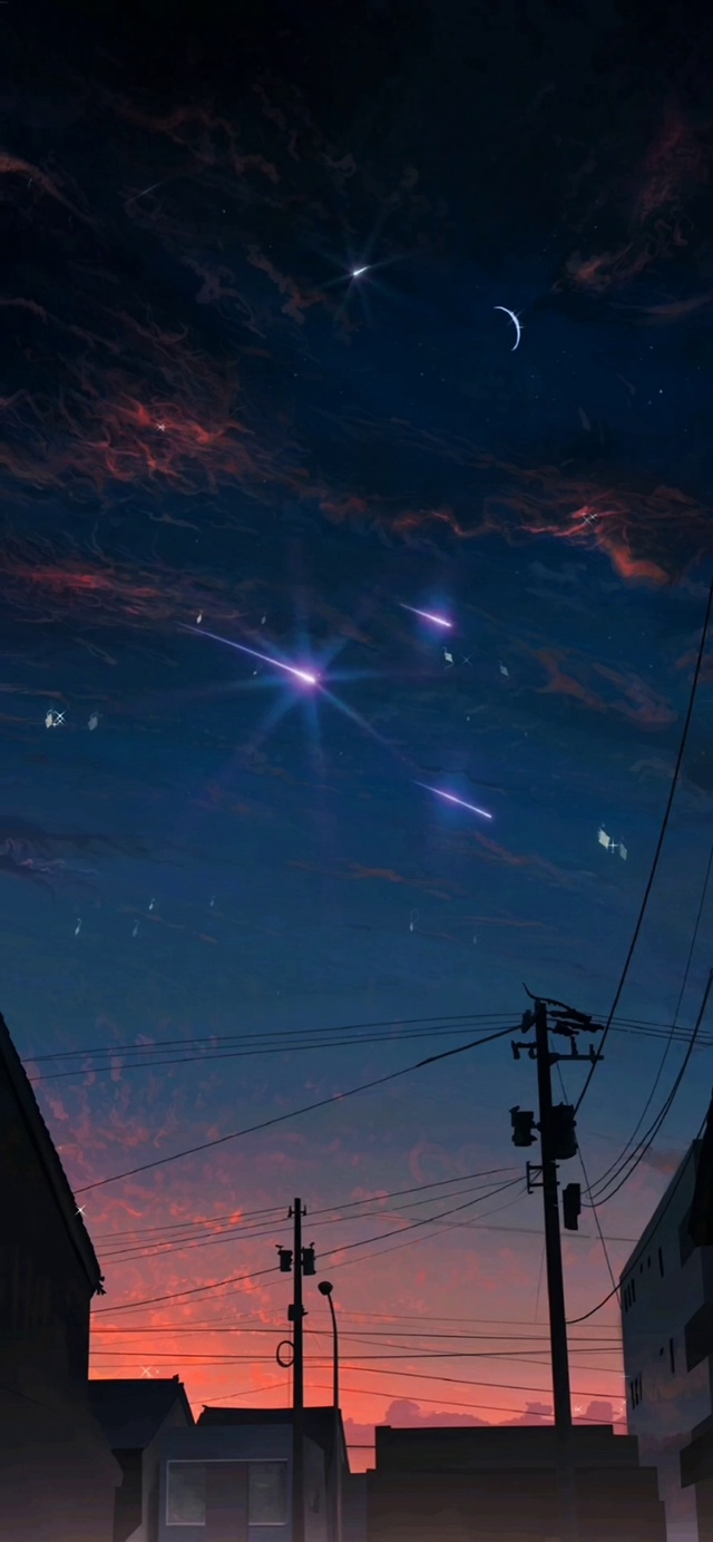 晚霞星空