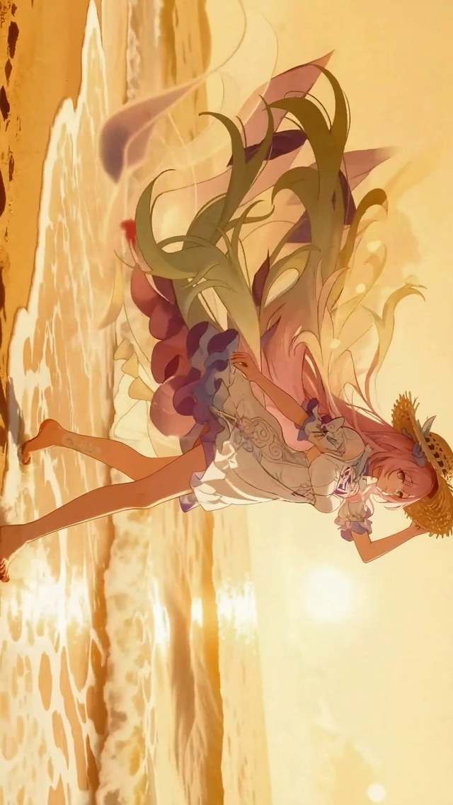 夕阳海边的昔涟