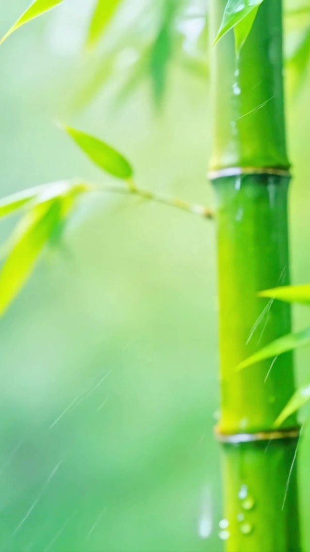 护眼竹林小雨4K