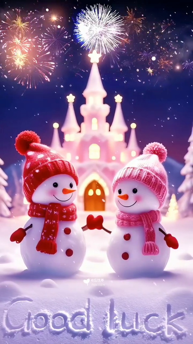 圣诞雪人动态壁纸