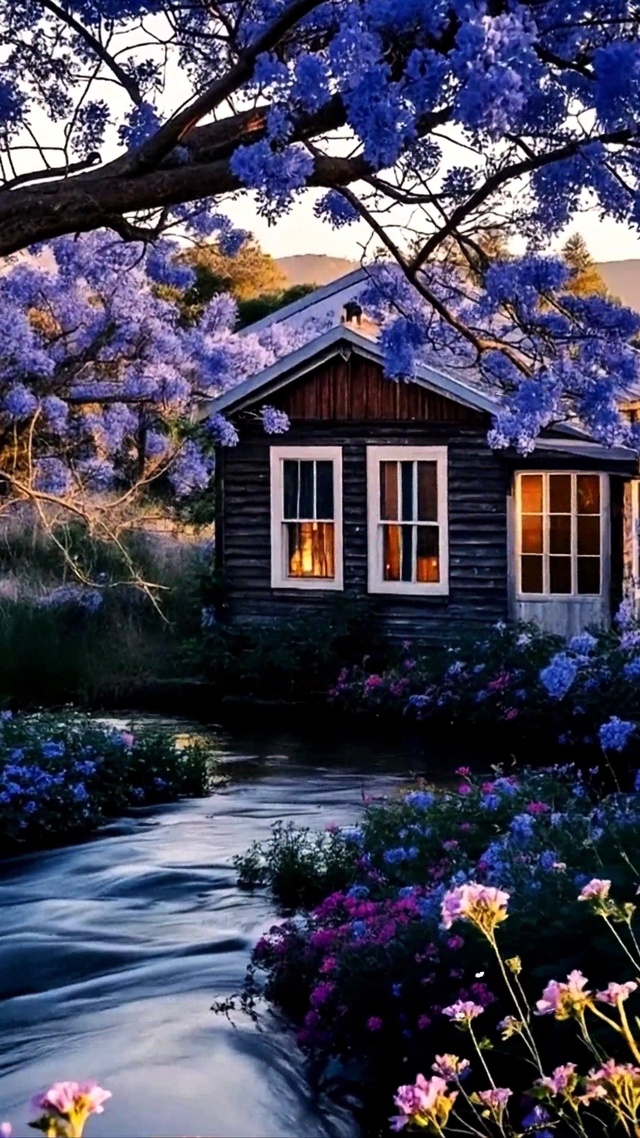 湖边木屋