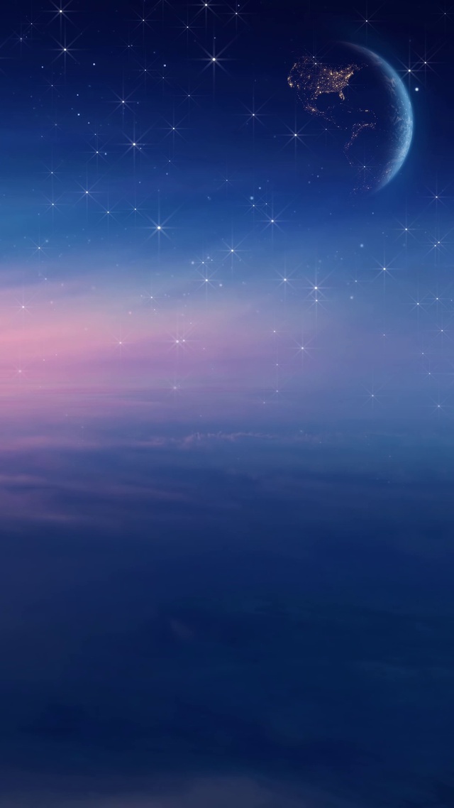 唯美浪漫粉色星空