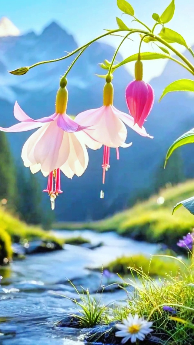 治愈小河灯笼花4K