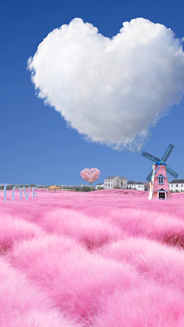 粉黛花海
