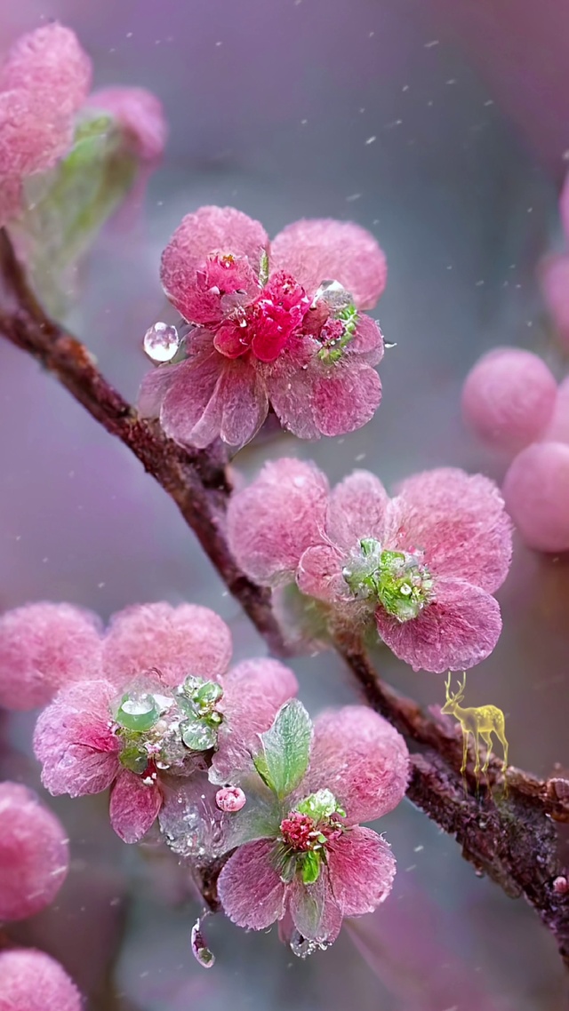 细雪梅花