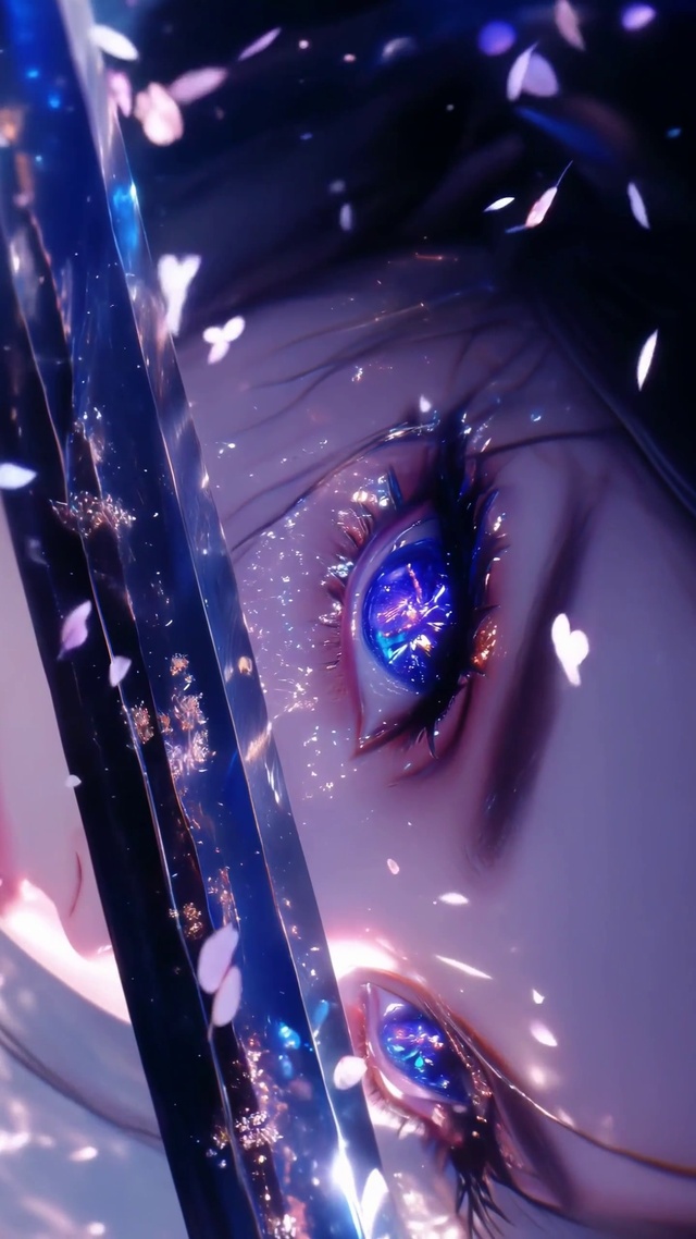 星瞳浸蓝浮光入眸