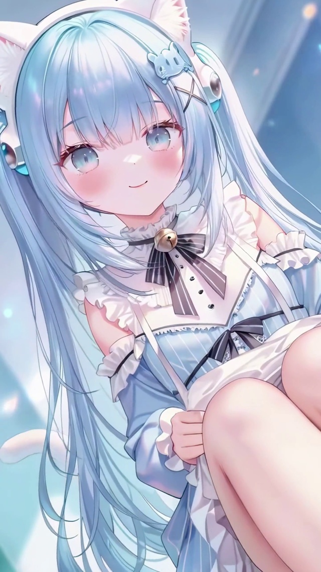 软萌蓝调洛丽塔猫娘少女