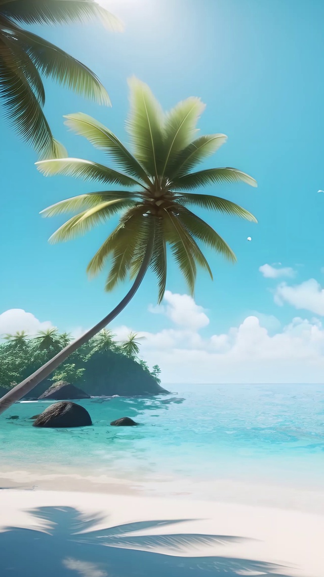 浪漫大海沙滩蓝色海洋