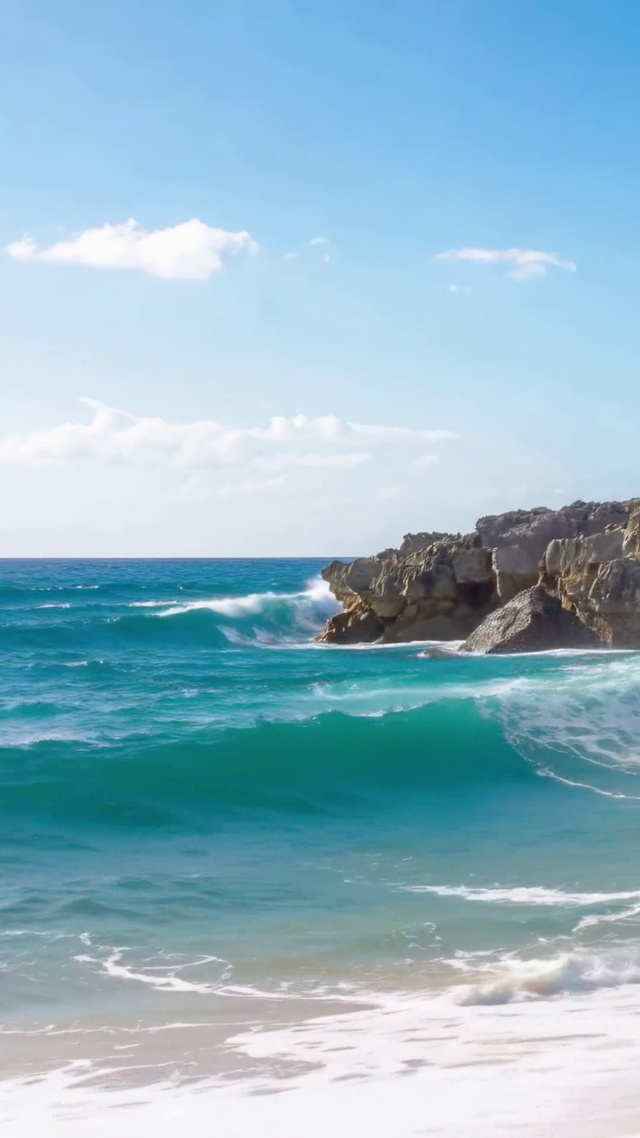 超清治愈远山蓝天湖泊美景