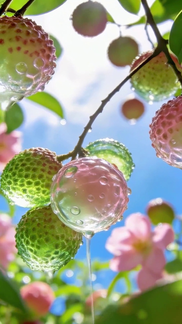 晶莹剔透的夏日荔枝