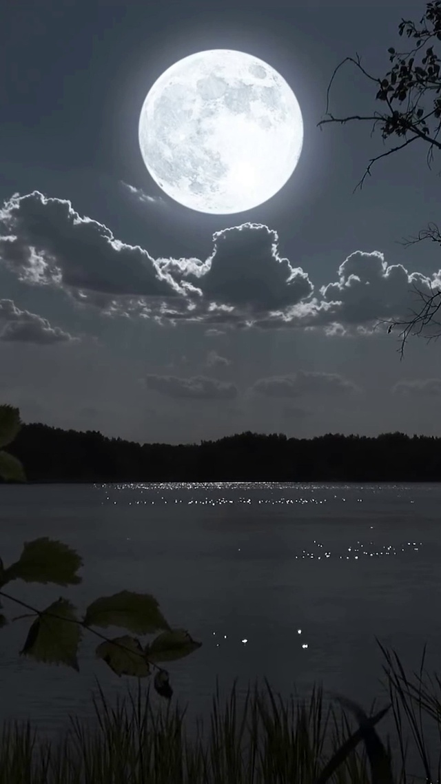 夜晚明月