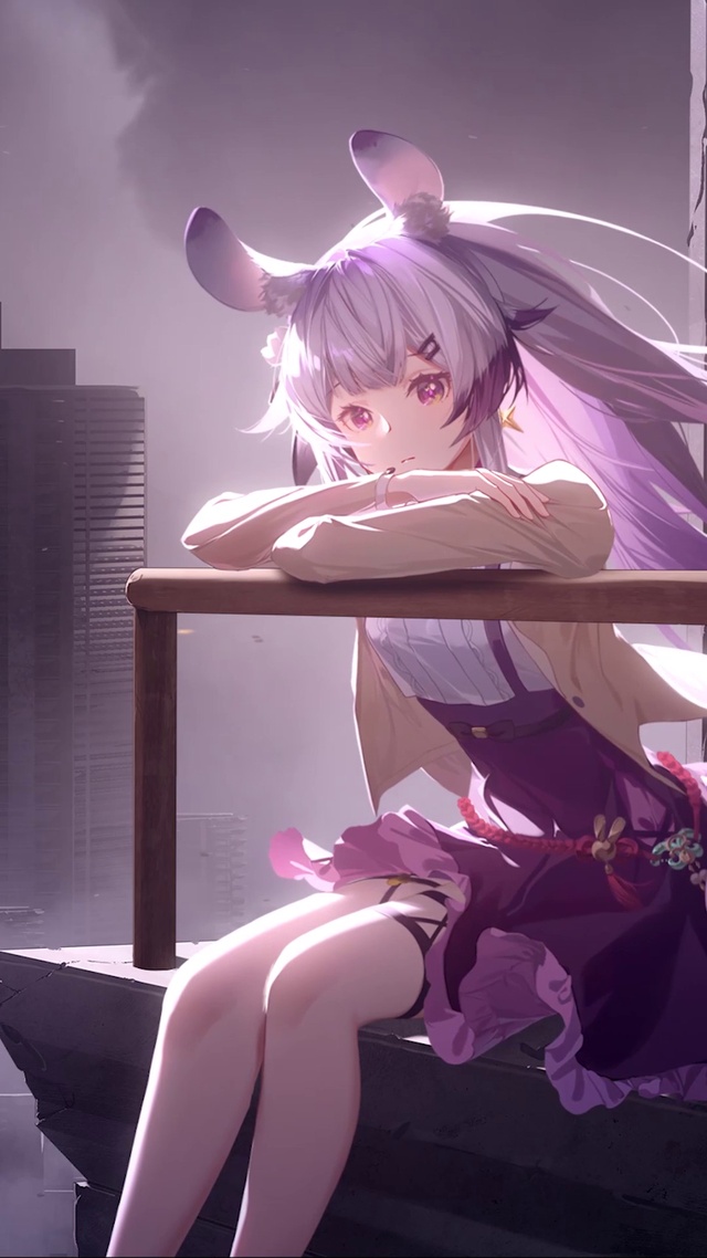 天台紫发少女_1