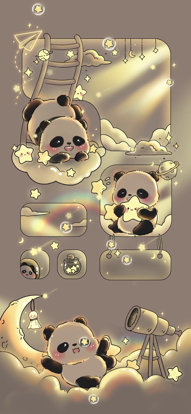 云端光影小熊猫