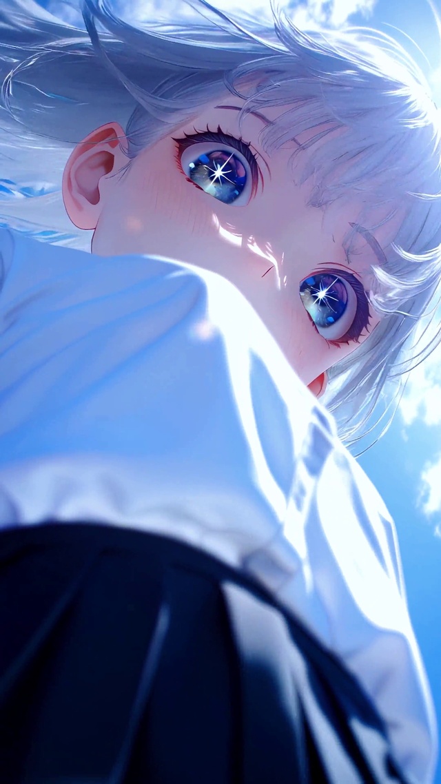 白衬衫美少女