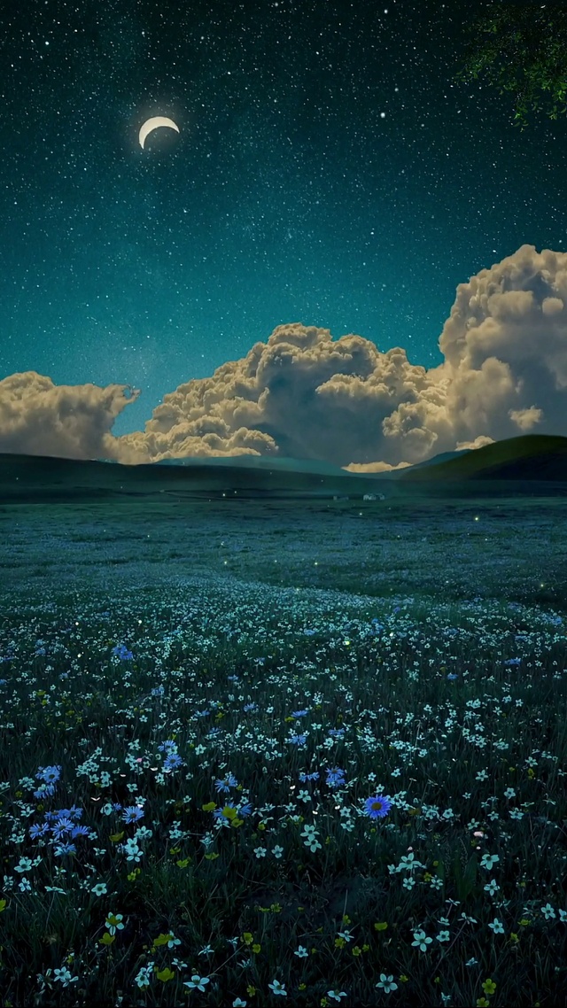 高清护眼星空花海