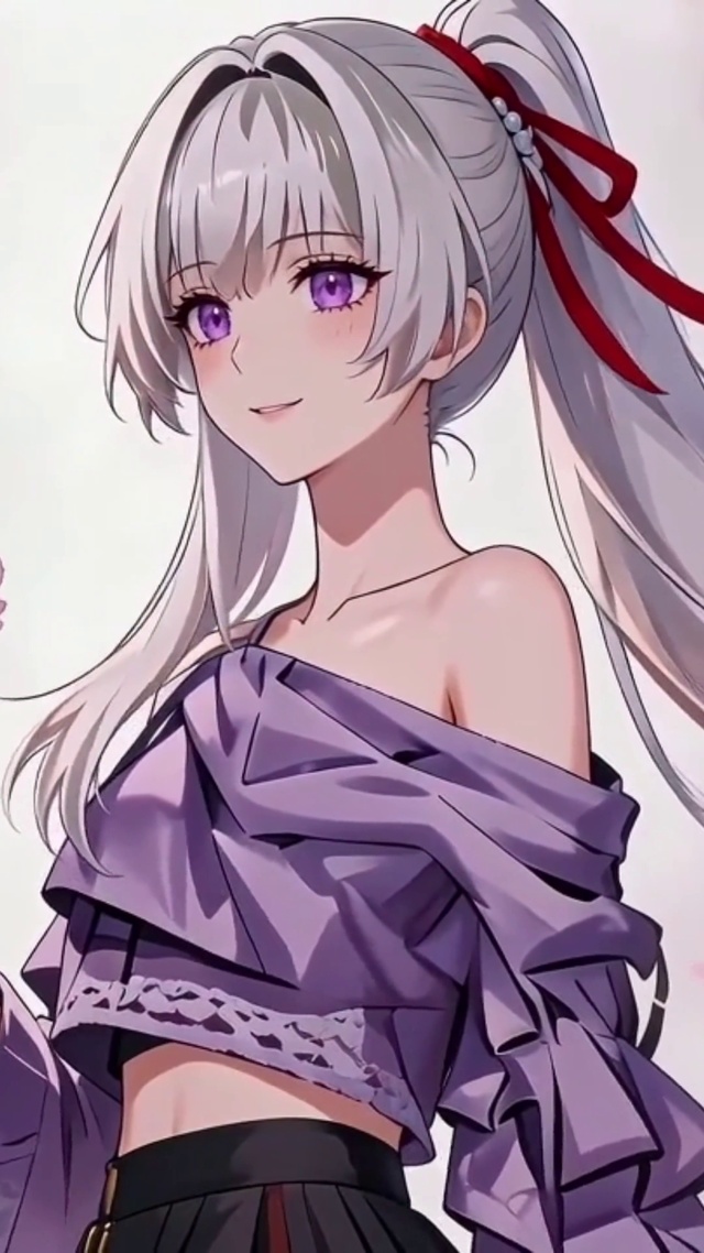 樱花下白发少女