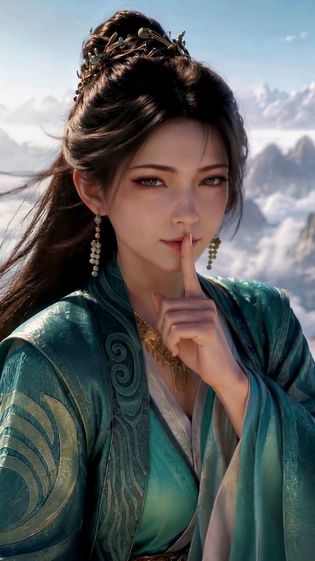 古风山间清冷美人