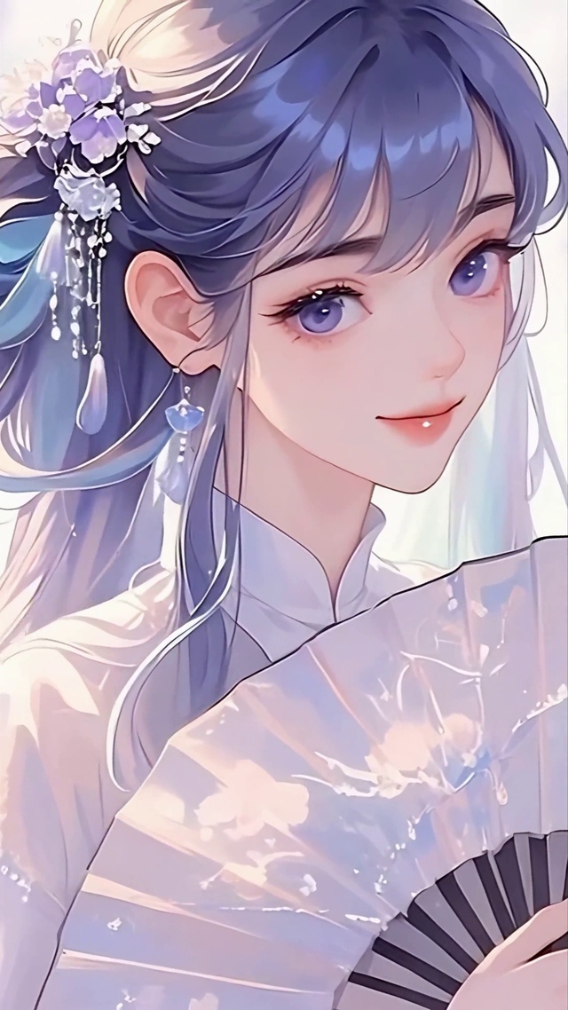 紫藤花古风美女