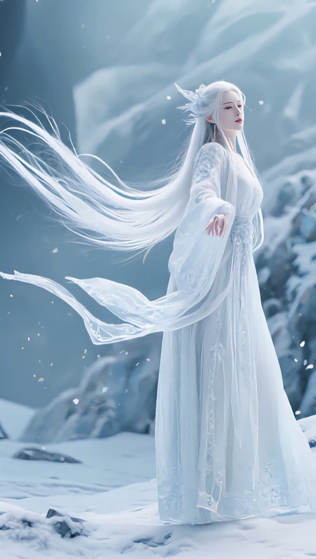 雪中美女