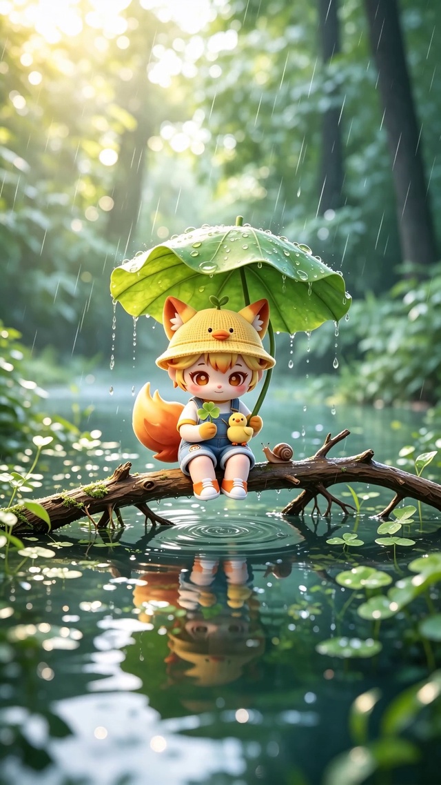 声声影影荷塘荷叶碧玉