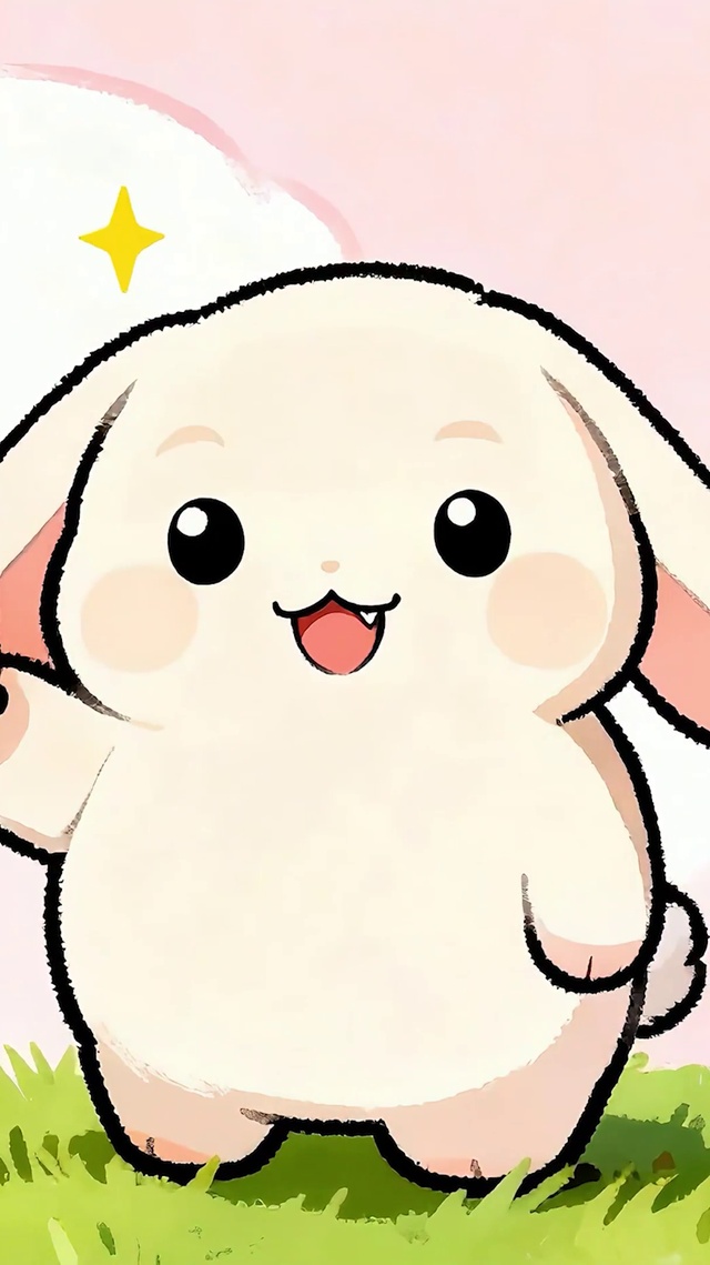 草丛可爱小兔子