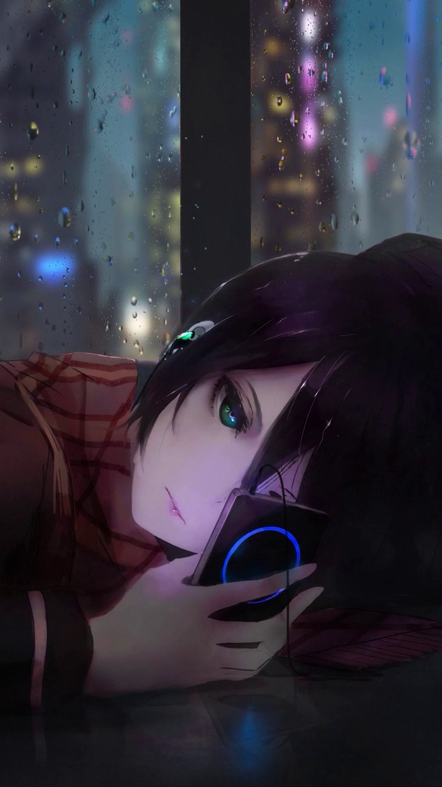 雨天安静的听着歌