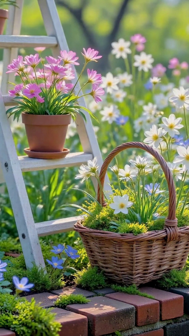 清新治愈花园小花动态壁纸
