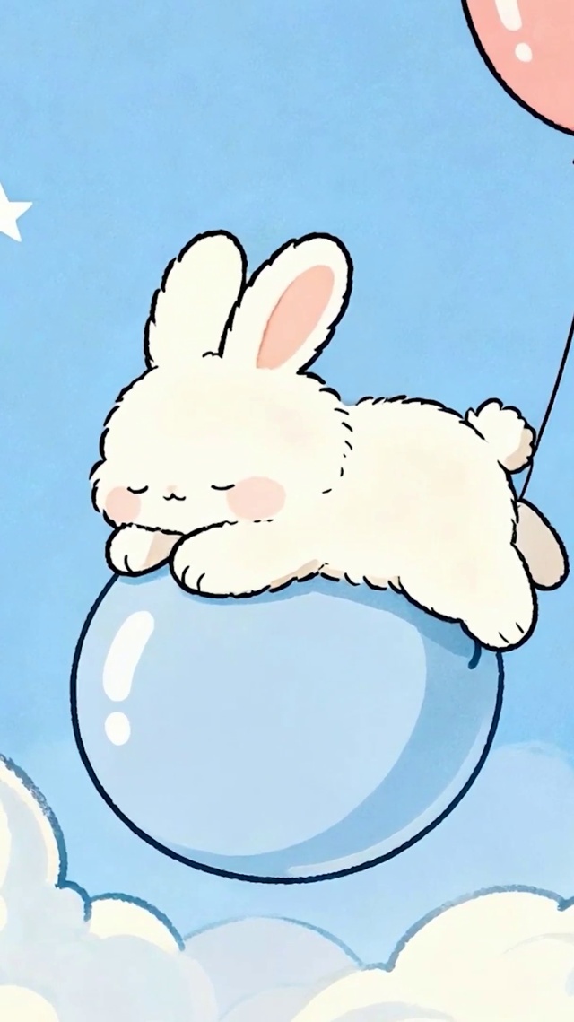 气球上兔子