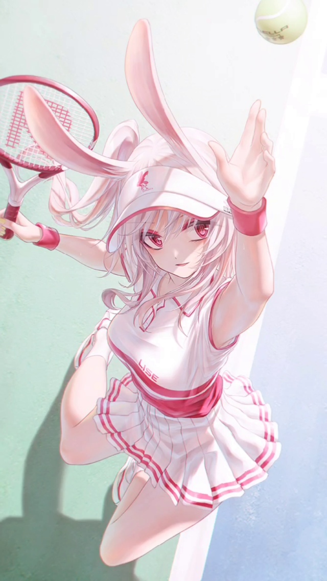 打网球的小兔子4k