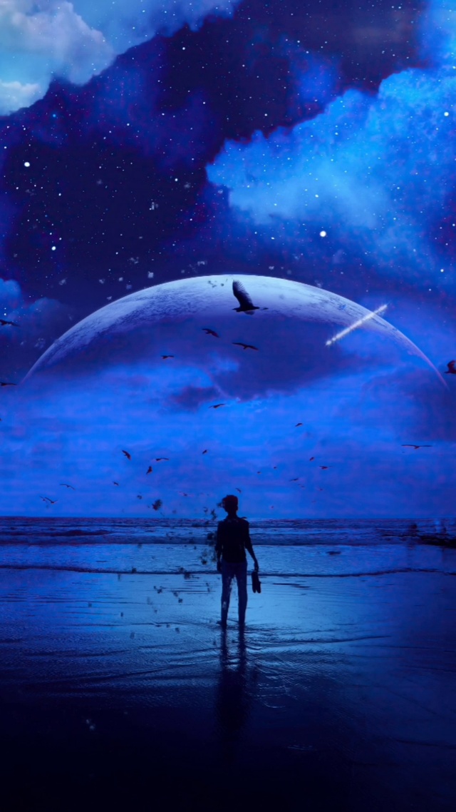 星空下的男孩