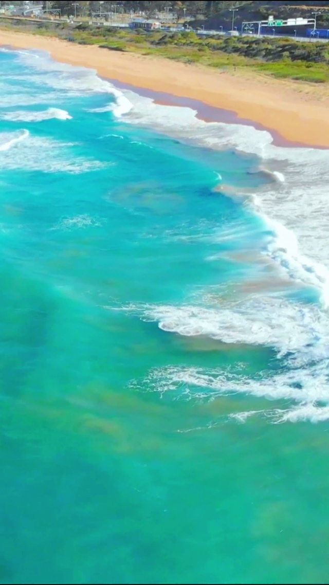 4K唯美沙滩海浪