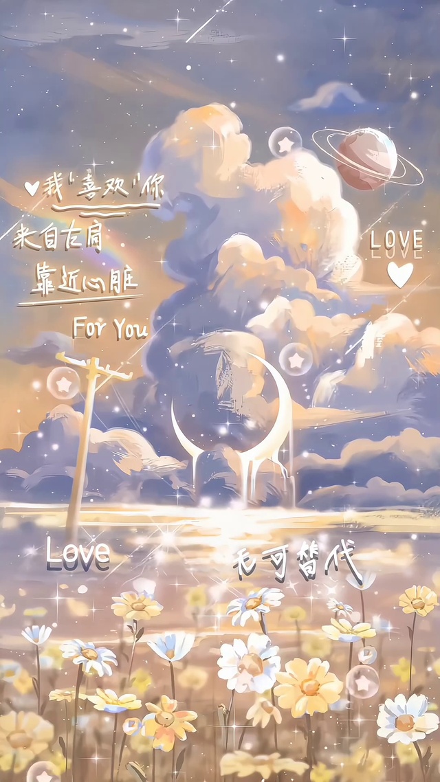 喜欢你无可替代小清新文字