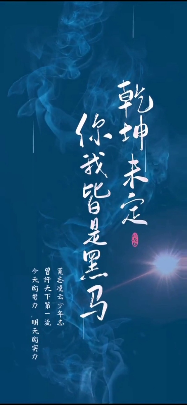 乾坤未定，你我皆是黑马！