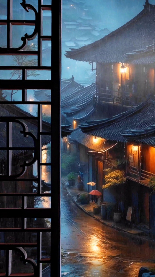 有人等烟雨，有人怪雨急，有人在等伞，有人等雨停