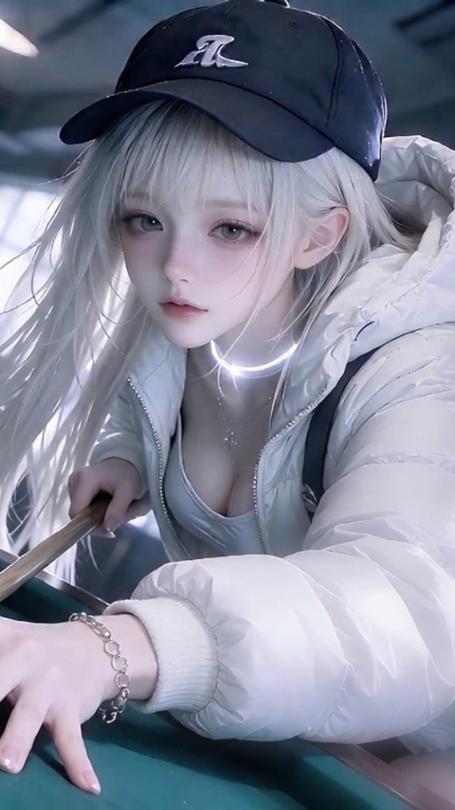 打桌球的少女